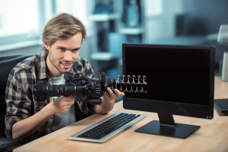 直播带货的欧美男性青年网络主播,高清,摄影图,摄影图片,图片大全,摄影图免费下载